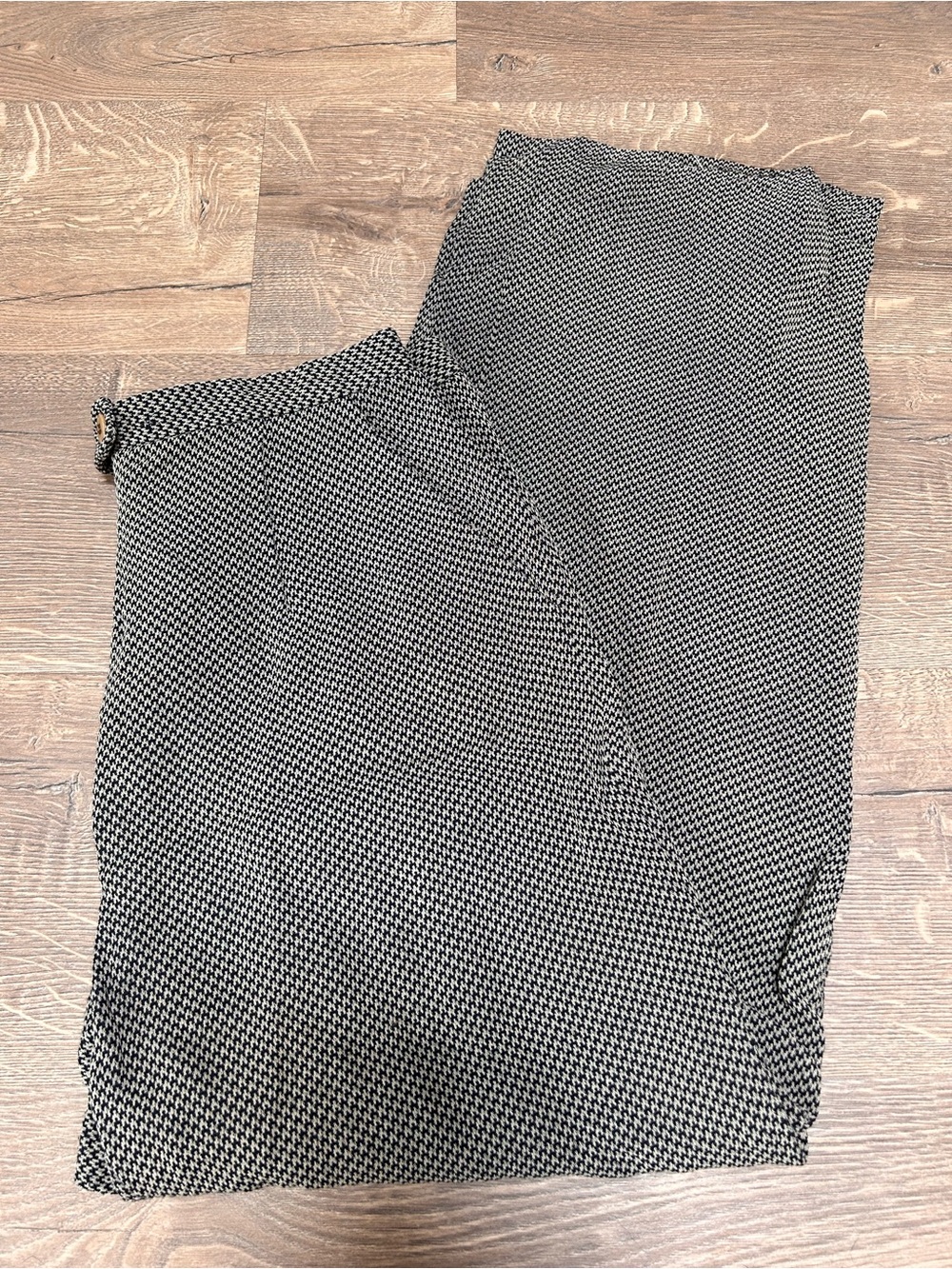 Giorgio Armani Black and Cream Houndstooth Trousers